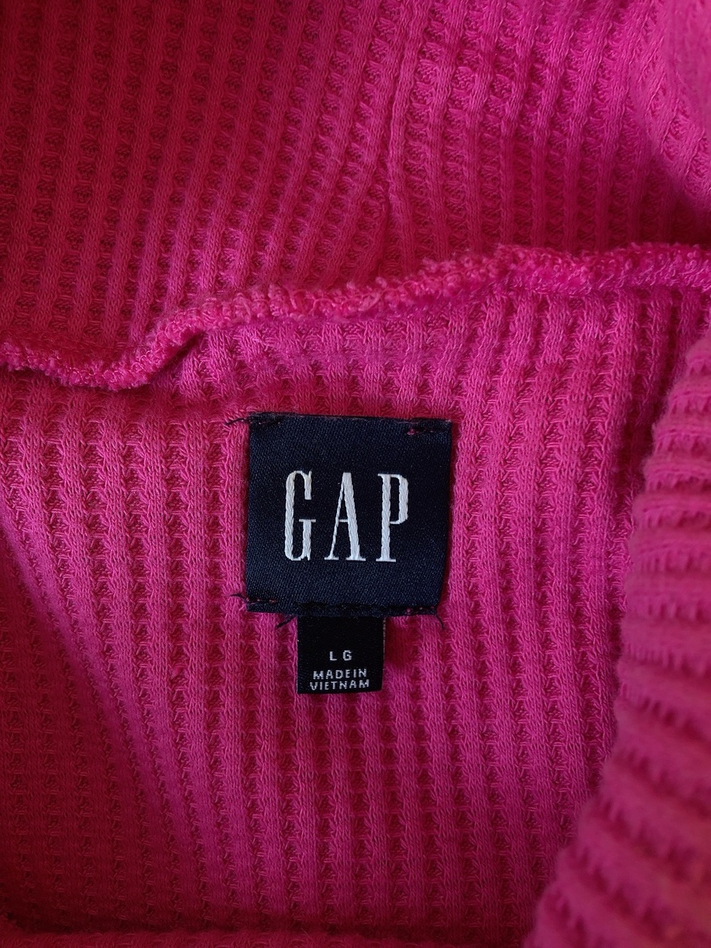 GAP waffle knit oversized sweater pink cowl neck shirt - Picture 13 of 13